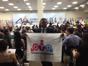 Le vice presidente de OTD Chile, Franco Fuica, en la 46 Asamblea de la OEA. Santo Domingo.