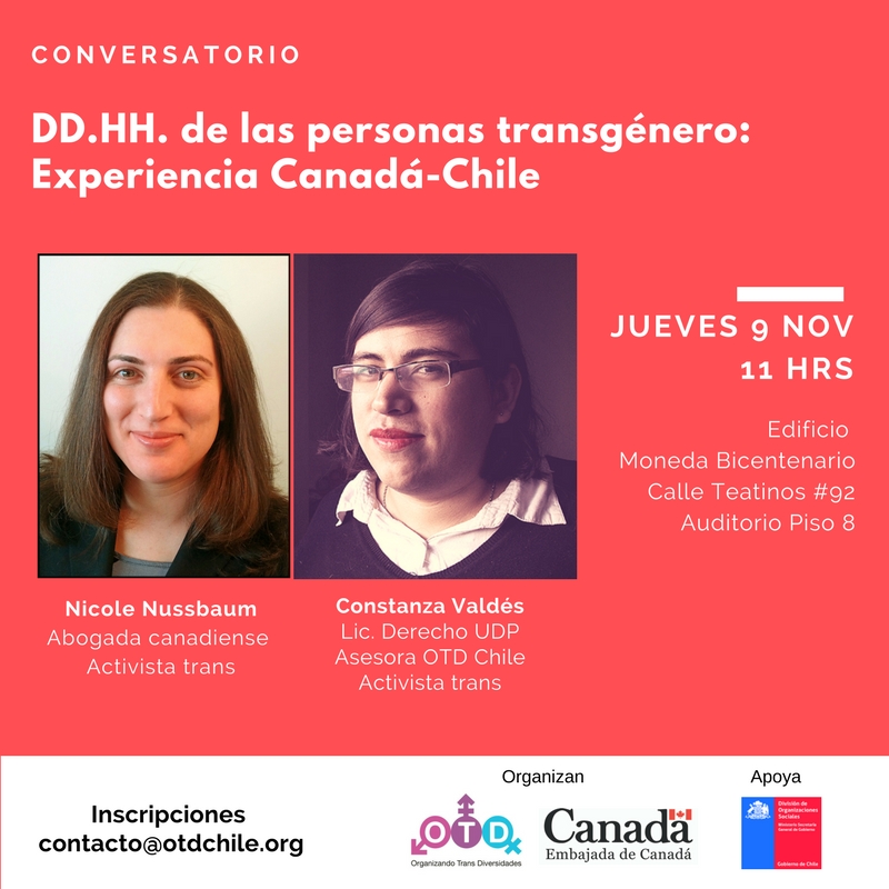 DD.HH. y personas trans: Experiencia Canadá-Chile