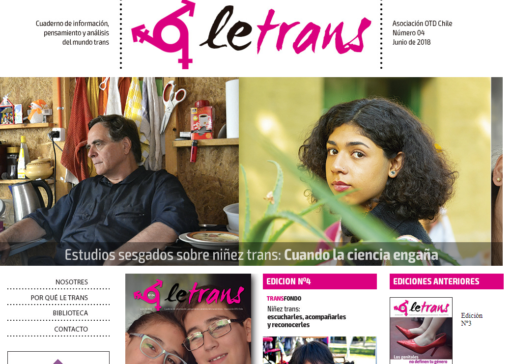 OTD Chile lanza sitio web de revista Le Trans